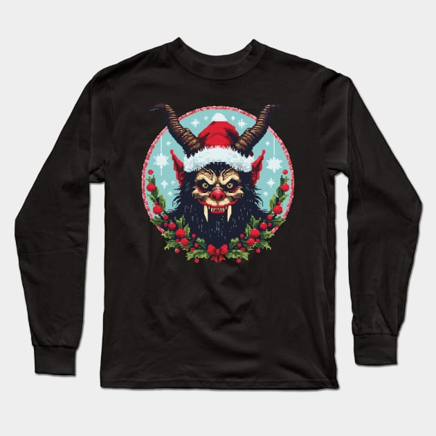Krampus Ugly Christmas Sweater Long Sleeve T-Shirt by Heartsake